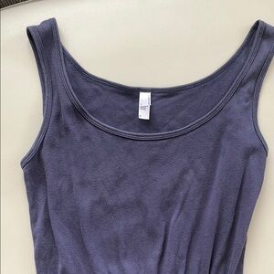 American Apparel Blue Fitted Tank Top